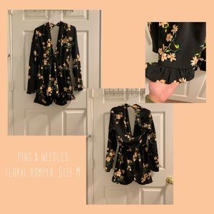 NWOT Pins and Needles Floral Romper